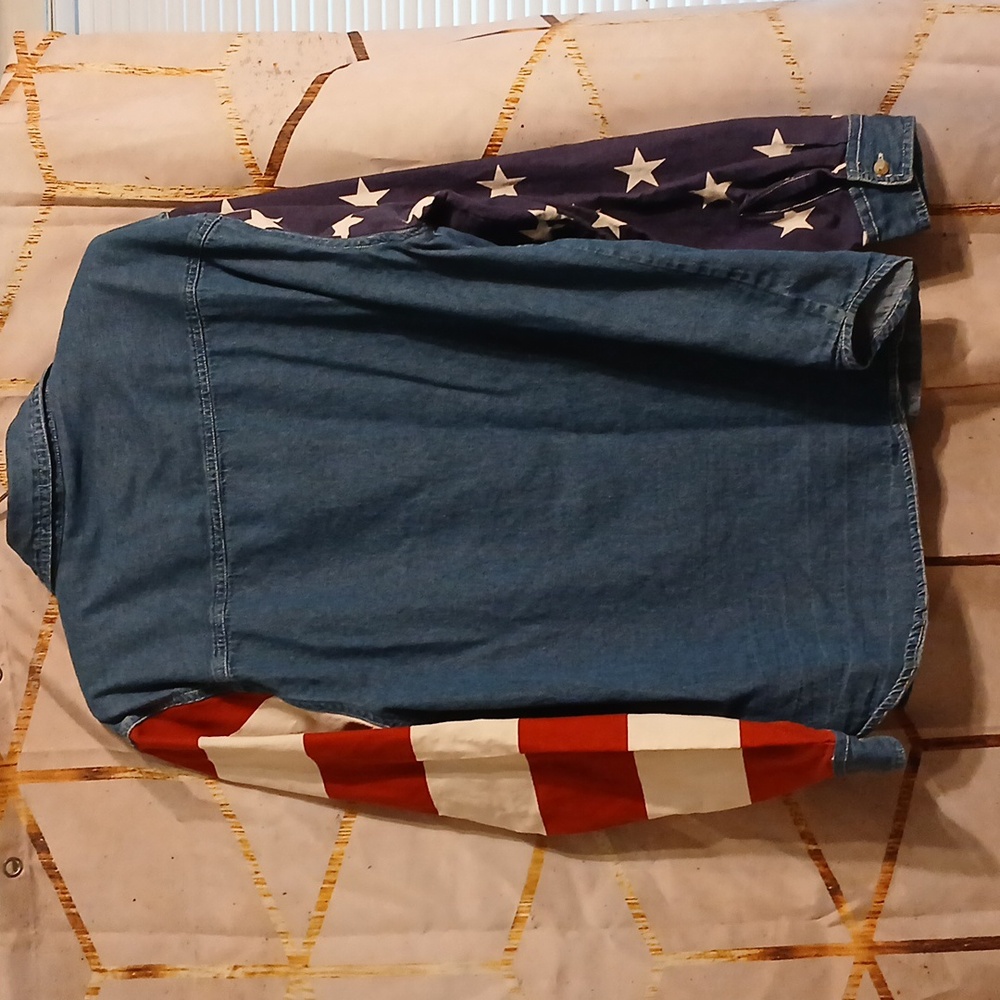 Vintage Quizz again & Co unisex 4th of July demin jacket XL - Picture 3 of 4